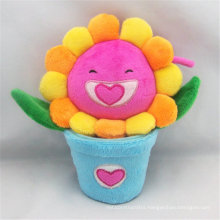 Lovely Cartoon Design Custom Made Soft Plush Stuffed Flower Toy